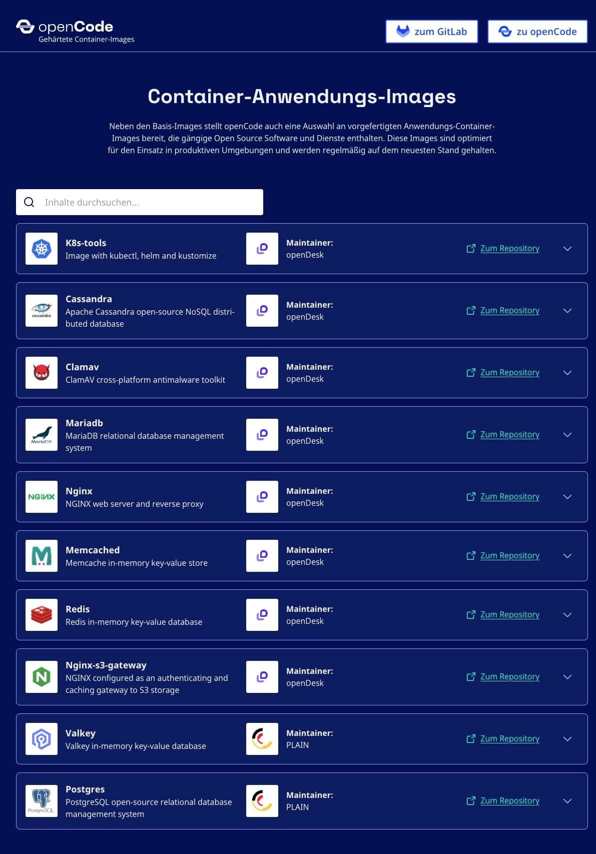 Screenshot der Live Demo auf der Badge Programm Dokumentationsseite